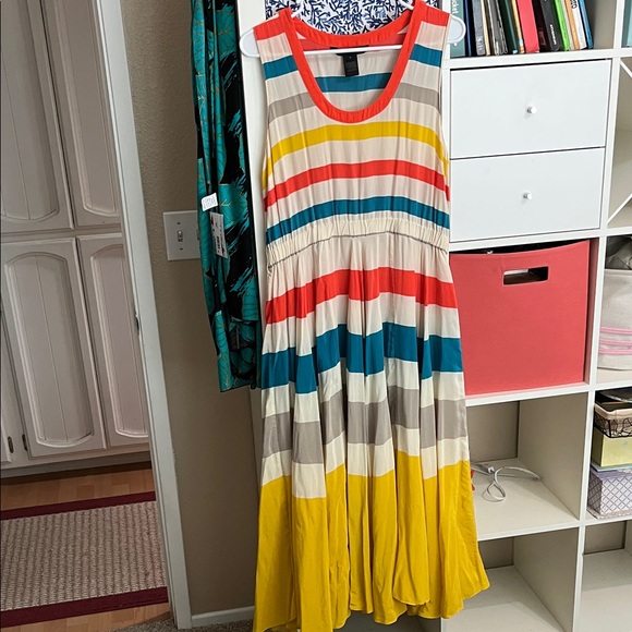 Marc By Marc Jacobs Multicolor Striped Maxi Dress - Picture 1 of 4
